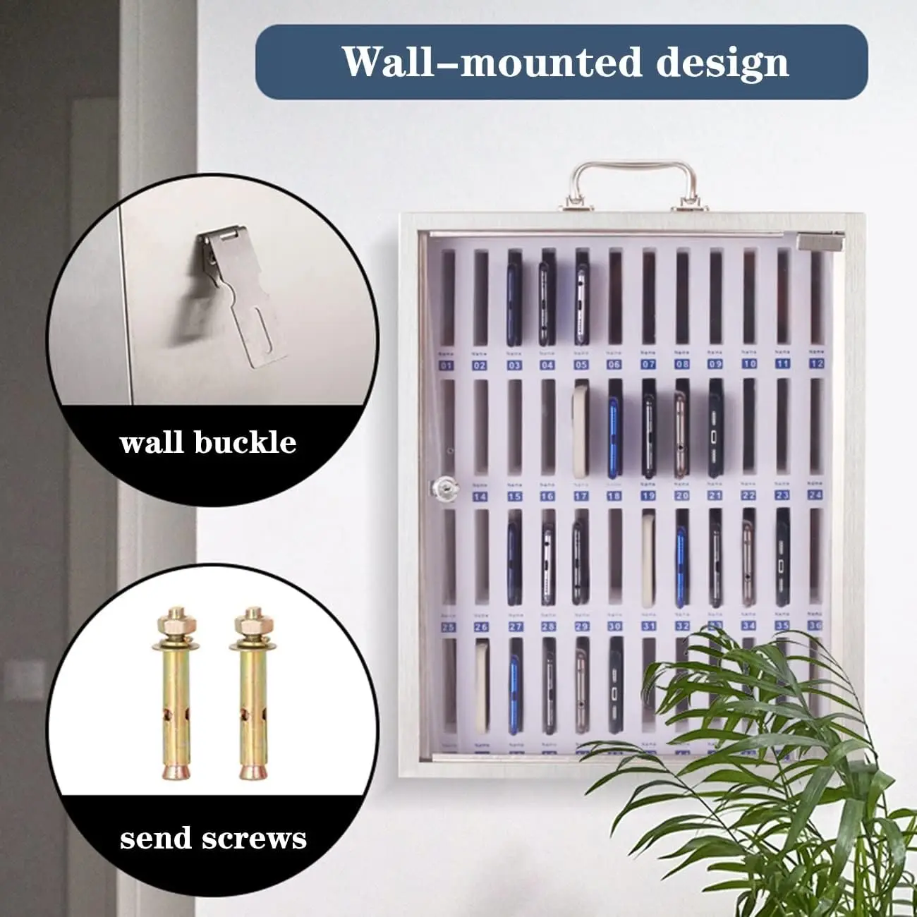 صندوق تخزين الهاتف المحمول شراء بالجملة لخزائن الهاتف المحمول ذات السعة الكبيرة وخزانة إدارة الهاتف المحمول #3