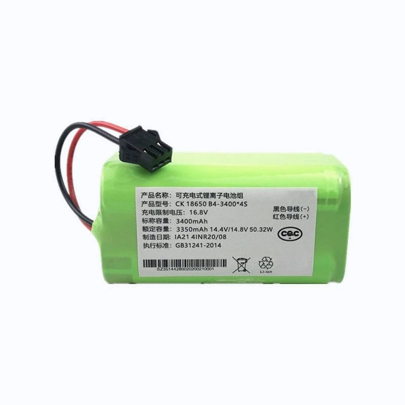 CK 18650 B4-3400*4S 14.4V 3400mAh Li-ion Replacement Battery for Eufy RoboVac E5 G20 11S 15T 15C 30C 35C Vacuum Cleaner Battery