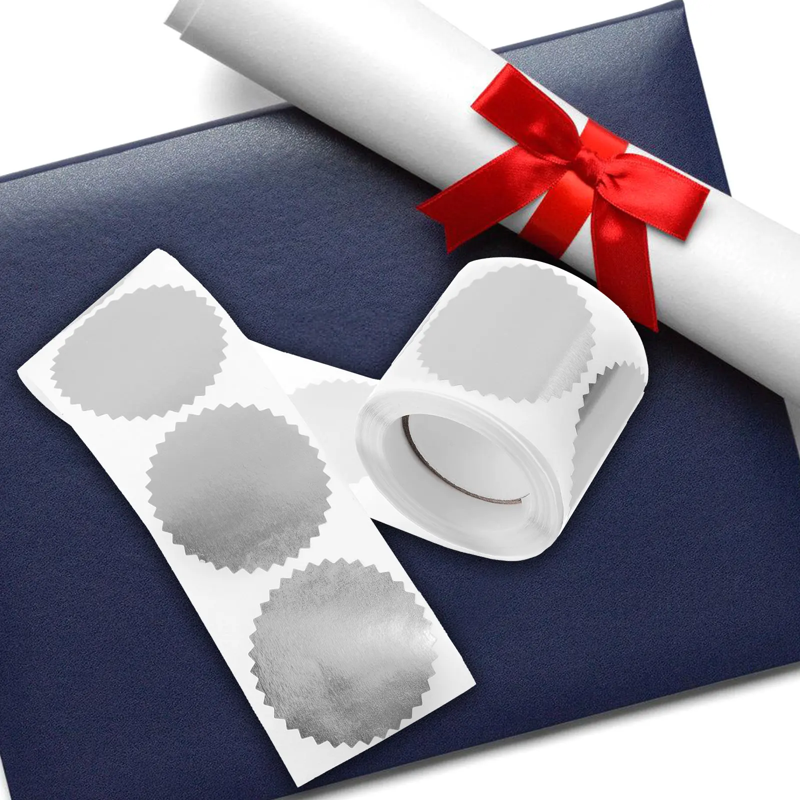 1 Embossed Seals Glassine Paper Base Creative Graduation Diploma Medals Stickers Certificate Sealing Stickers Awards