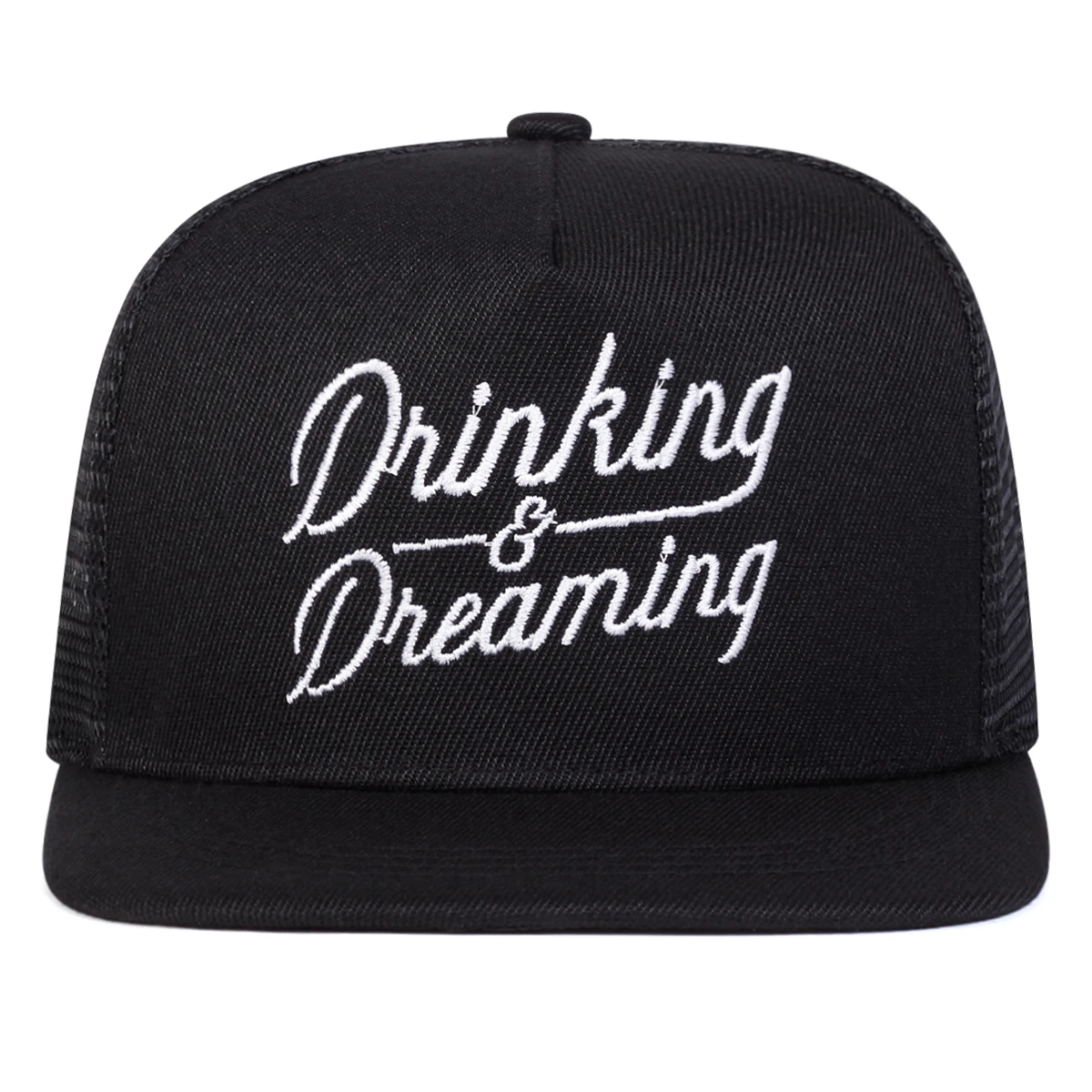 Unisex DRINKING DREAMING Embroidery Hip-hop Net Hats Spring Summer Outdoor Adjustable Casual Baseball Caps Sunscreen Hat Cap