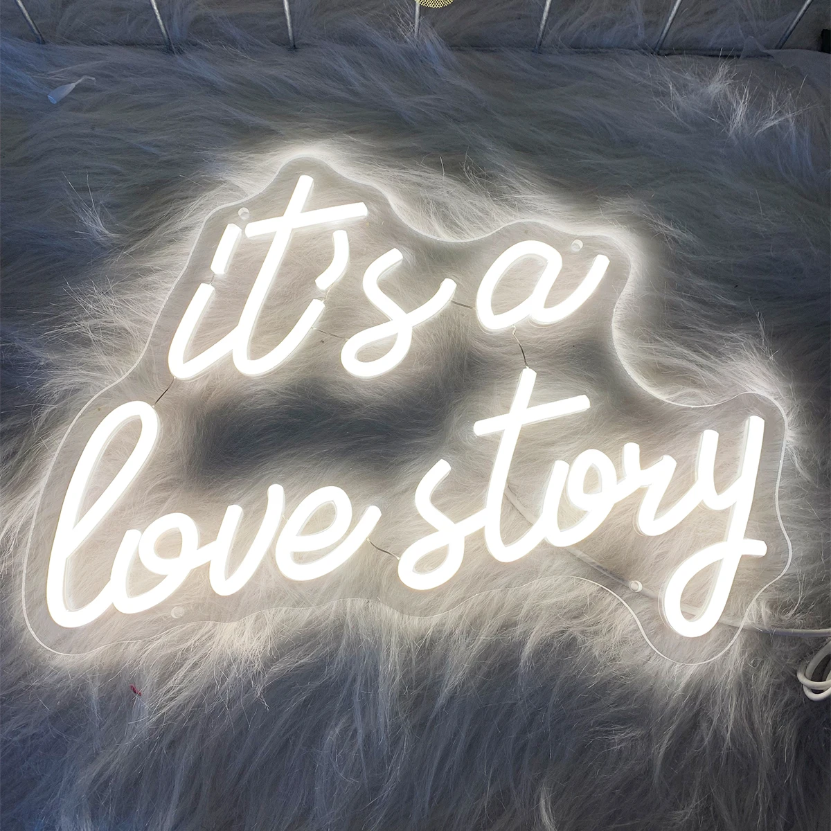 it's a Love Story LED Neon sign USB Lamp applies neon light to the wedding scene dating expression couples room decoration