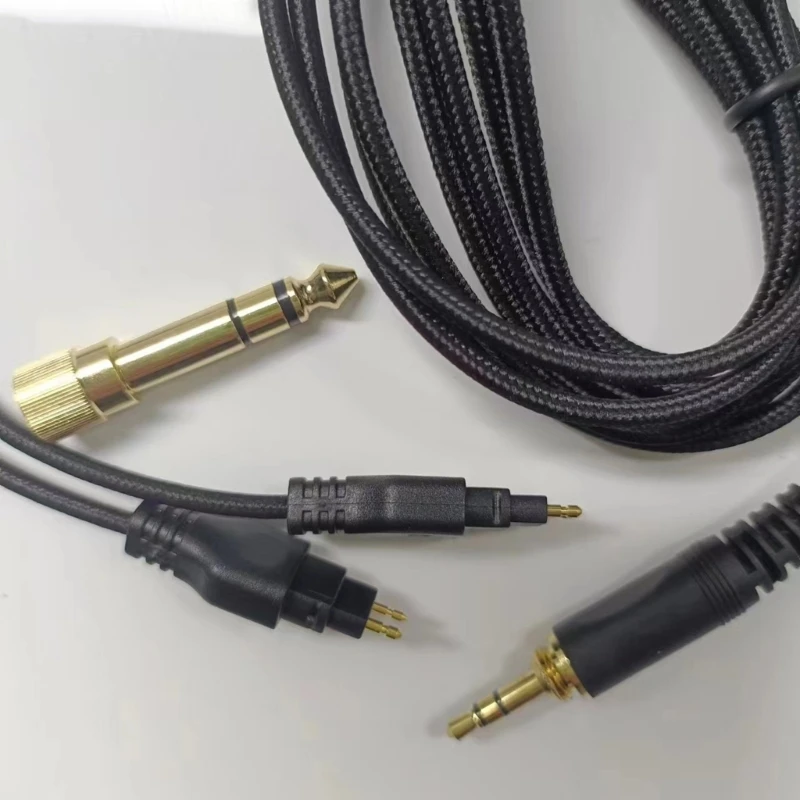 HD598 Cable AUX Cable 6.35mm Adaper for HD580 HD600 HD650 Earphone Wire Gold Plated Connectors Stable Connection 200cm