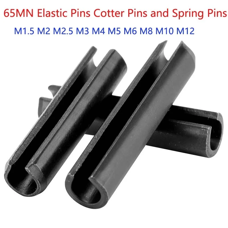 65Mn Cylindrical Pins Locating Pins and Hollow Spring Latch Pins Spring-Type Straight Dowel M1.5 M2 M2.5 M3 M4 M5 M6 M8 M10 M12