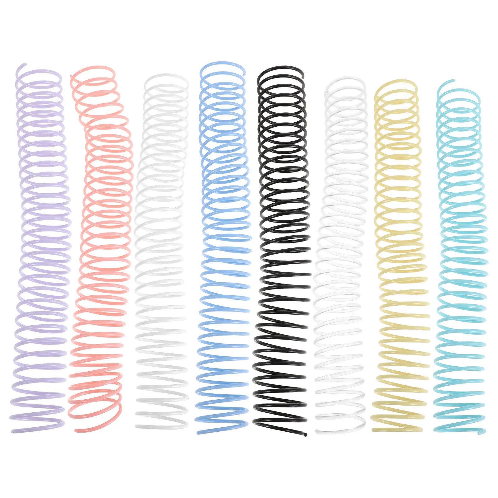 ขดลวดพลาสติก 8 ชิ้น ขนาด 35 มม. วงแหวนสีสำหรับเข้าเล่มสมุดโน้ตแบบรูหลวม อุปกรณ์เข้าเล่มหนังสือ ขดลวดเข้าเล่มแบบสันห่วง