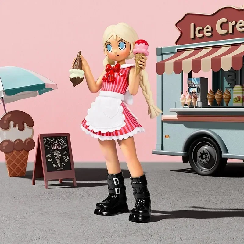 ตุ๊กตา POP MART Peach Riot Rush Hour Series แบบสุ่มในกล่อง ของเล่นสะสมน่ารักสไตล์อนิเมะ