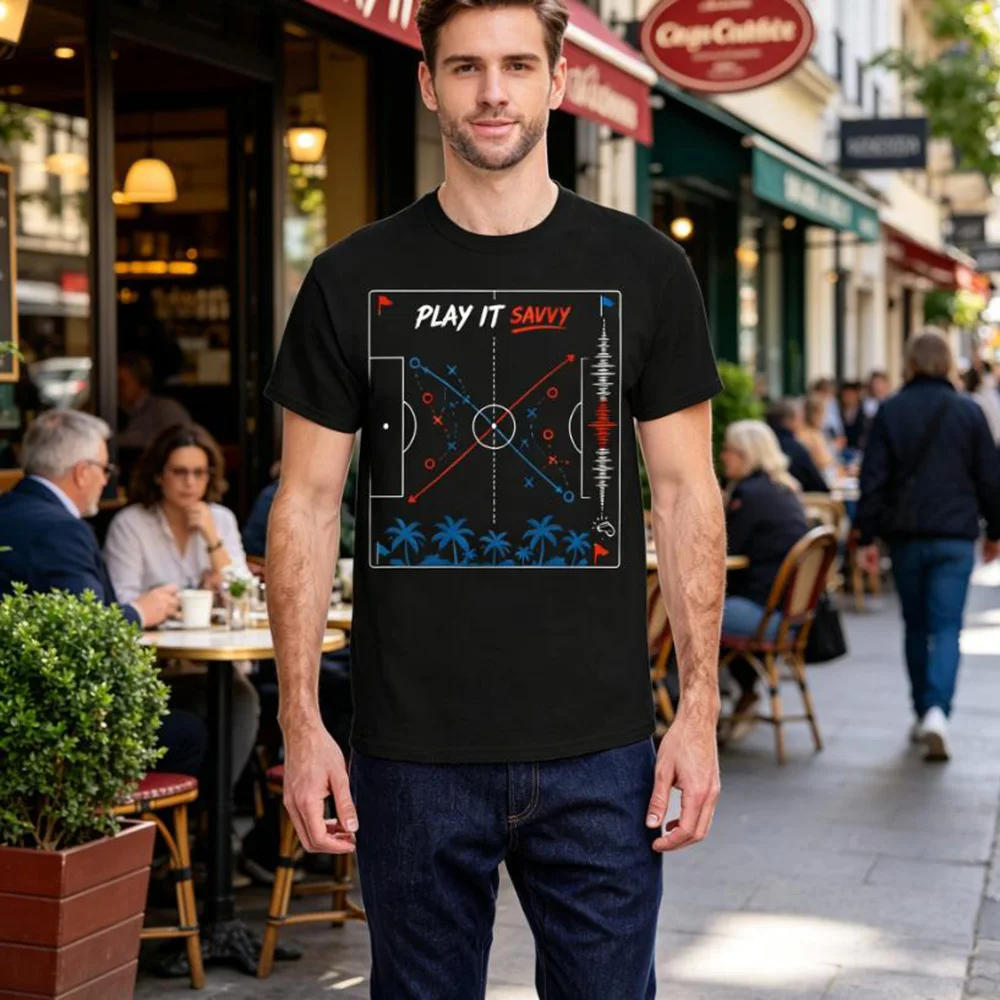 Sports Shirt Tournament Fan Gear Game Day Cotton Breathable Tee for Summer Short Sleeve Sports