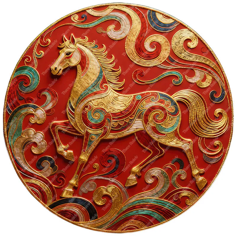 Three Ratels CFN195 Classical color galloping horse wall stickers for home decoration