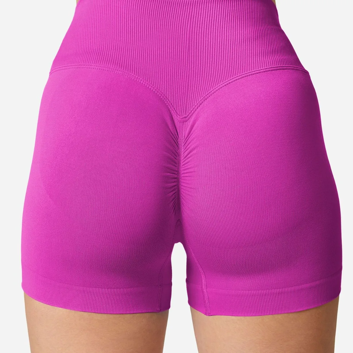 V Cross Gym Shorts for Women Stretchy Push Up Yoga Shorts Scrunch Butt Sports Short High Waisted Booty Tights