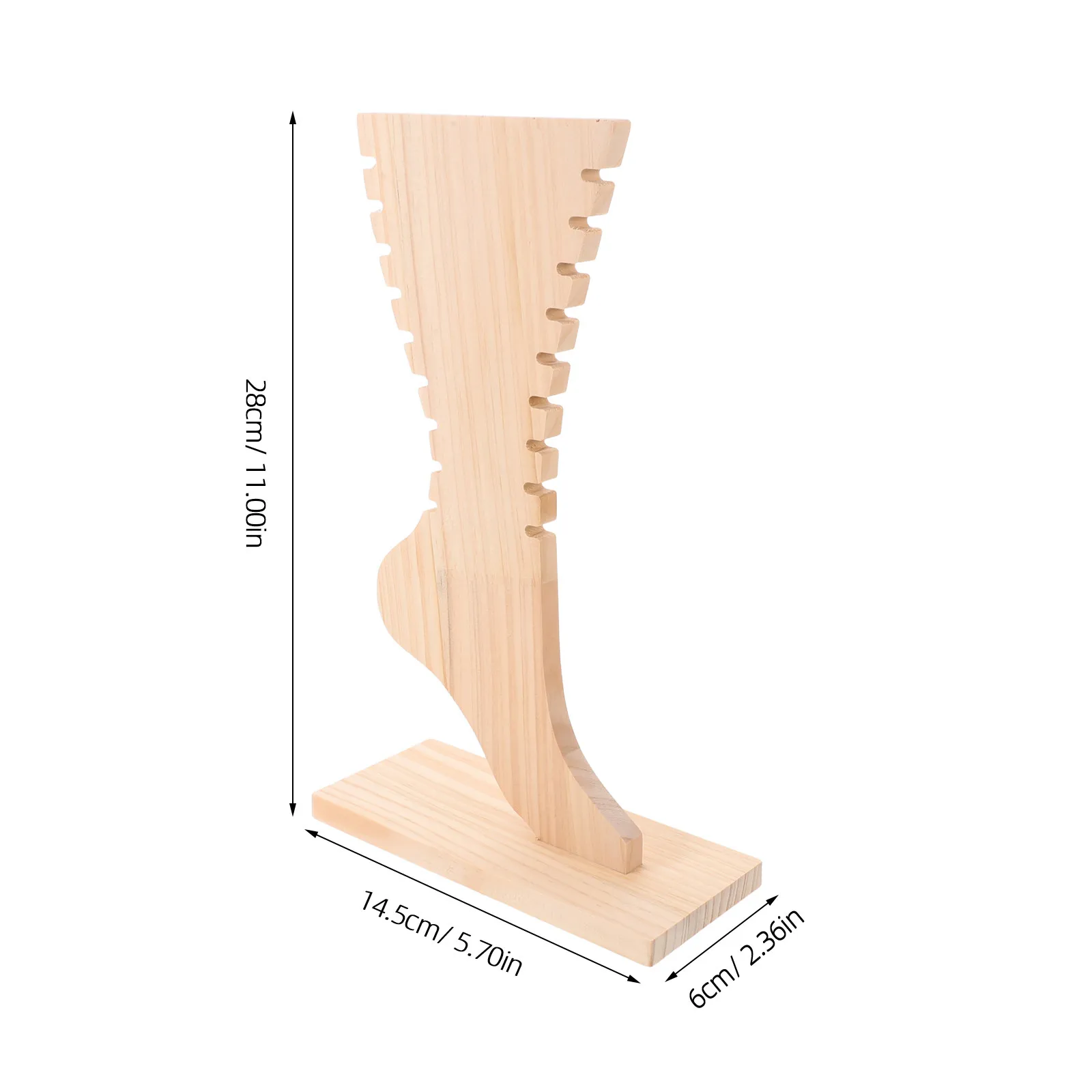 Foot Shaped Anklets Display Stand Wooden Detachable Jewelry Holder Elegant Tabletop Jewelry Organizer for Bracelets Necklace