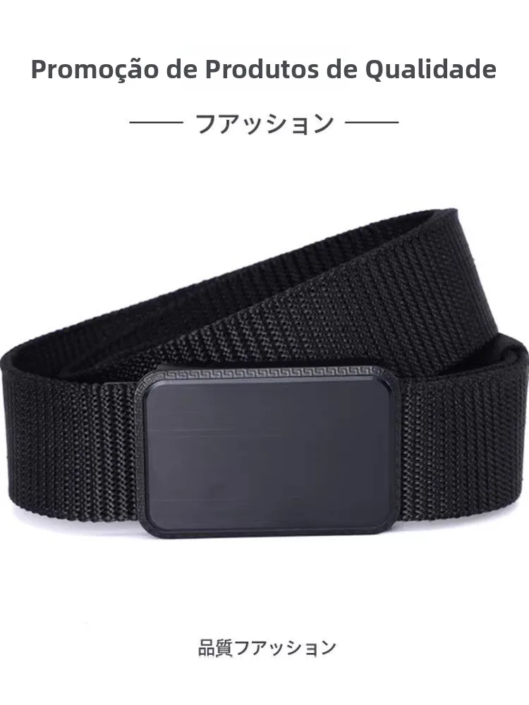 outdoor-tactical-elastic-canvas-belt-magnetic-buckle-youth-casual-waist-belt-alloy-material-unisex-fabric-belt-for-all-seasons