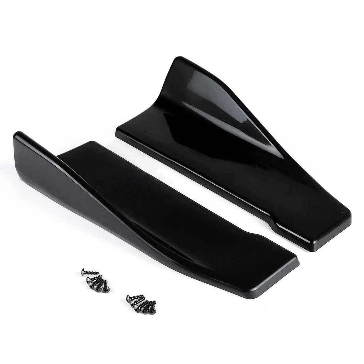 

Car Side Skirt Cover Car Corner Bumper Guards with Screws 2pcs Universal Car Rear Bumper Lip Spoiler Splitter Trim Protector