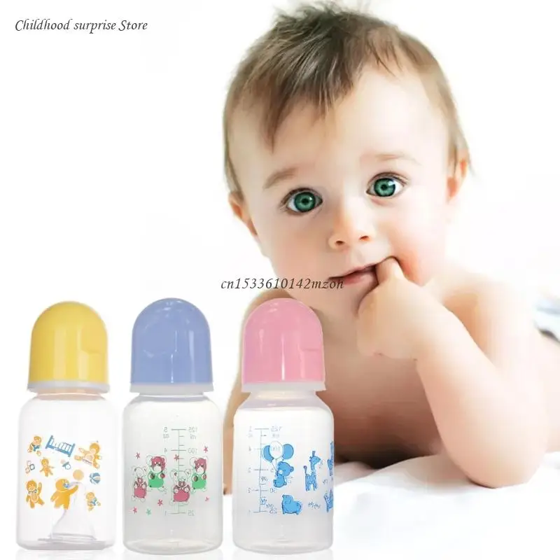 125ml Baby Nursing Bottle Milk Bottle Newborn Feeder PP Plastics Bottle 5-inch Dropship