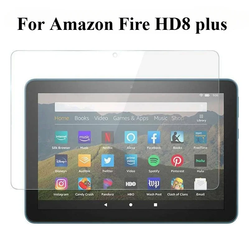 กระจกนิรภัยสําหรับAmazon Fire HD8 2017-2024 ป้องกันแท็บเล็ตแก้วAmazon Fire HD8 Plus 2020 2022 ป้องกันหน้าจอ