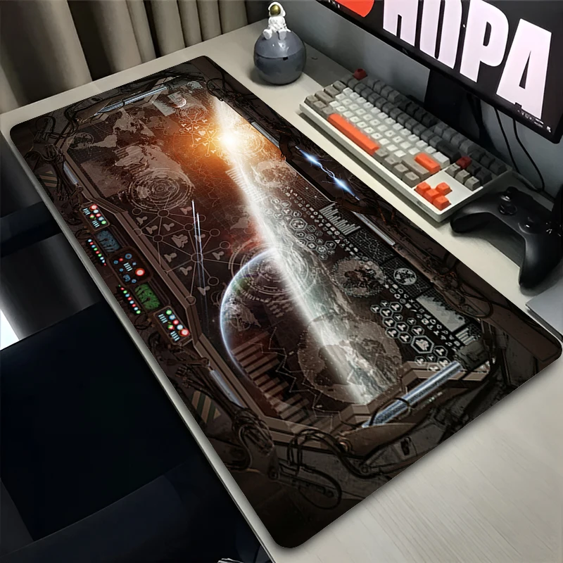 Large Mouse Pad Outer Space Astronauts Gamer Keyboard Desk Mouse Mat Laptop Gaming Accessories Starry