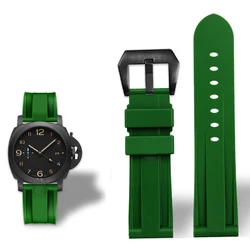 22mm 24mm 26mm Quality Nature Silicone Rubber Watchband Fit For Panerai Strap Waterproof FOR Breitling Diesel Men Watchband