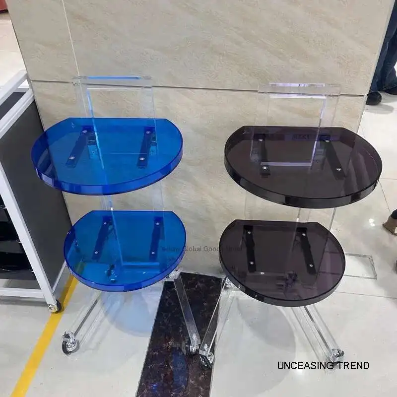 Эстетическая тележка для парикмахерских, дизайнерская тележка для маникюра, тележка для волос на колесиках, акриловая мебель для парикмахерской Carro Peluqueria