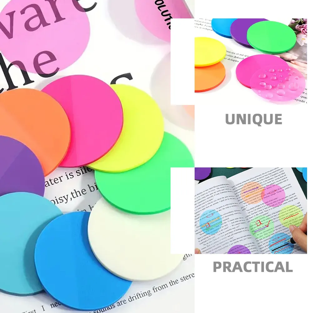 20 sheet Sticky Office School Memo Pads Adhesive Notes Halloween Christmas New Year Clear Memo Pad Aesthetic Desk Accessories