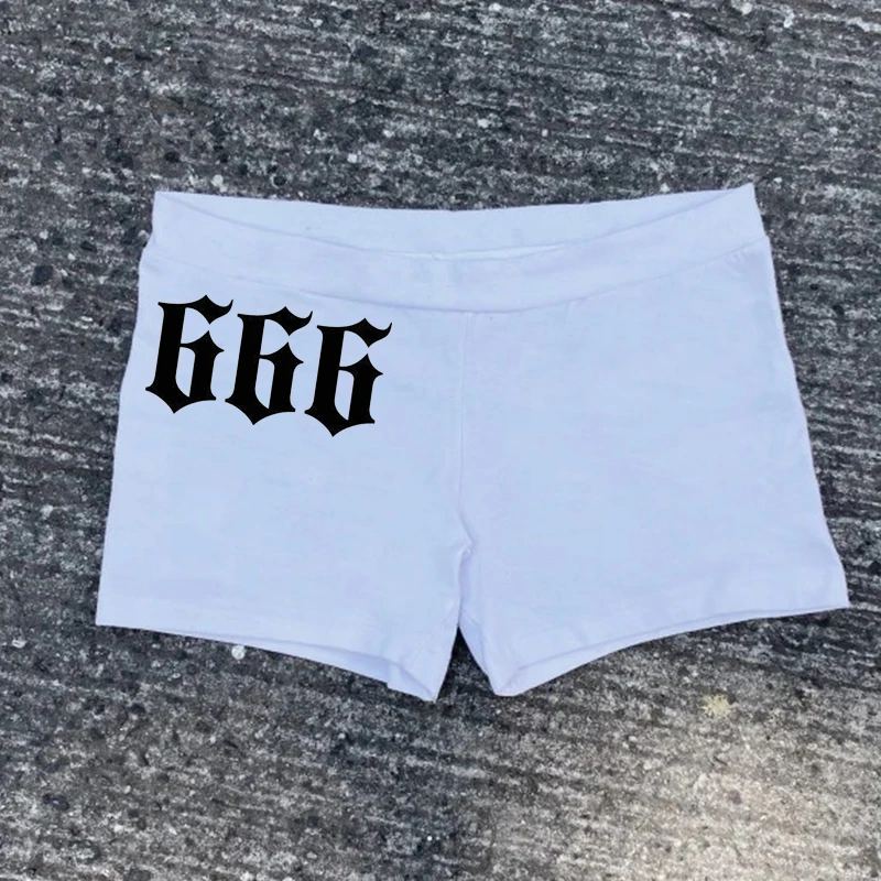 

Летние мини-шорты в европейском и американском стиле с принтом, обтягивающие брюки, ретро, сексуальные, в готическом панк-стиле, Y2K, для дерзких девушек