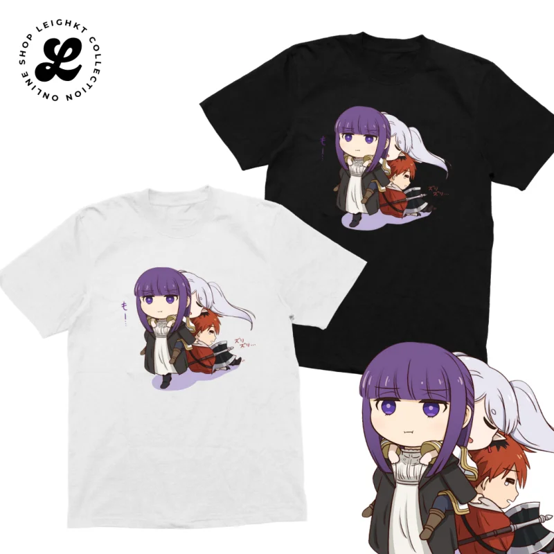 T-shirt Sousou no Frieren Pout Kawaii Meme Anime Tshirt Cotton Spandex Shirt For Men Women