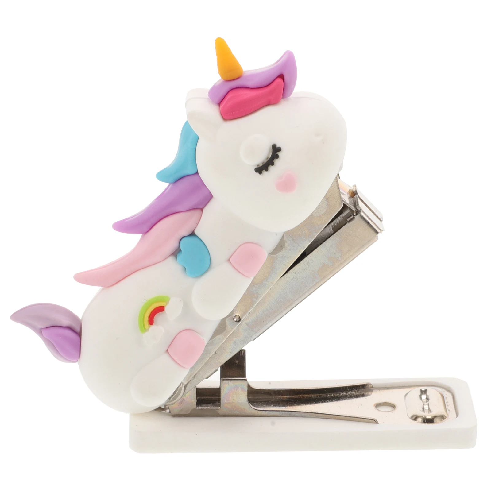 

Mini Stapler Kids Cute Stainless Steel Animal Student Desk Handheld Reusable Stationery Office Home Accessory Lightweight