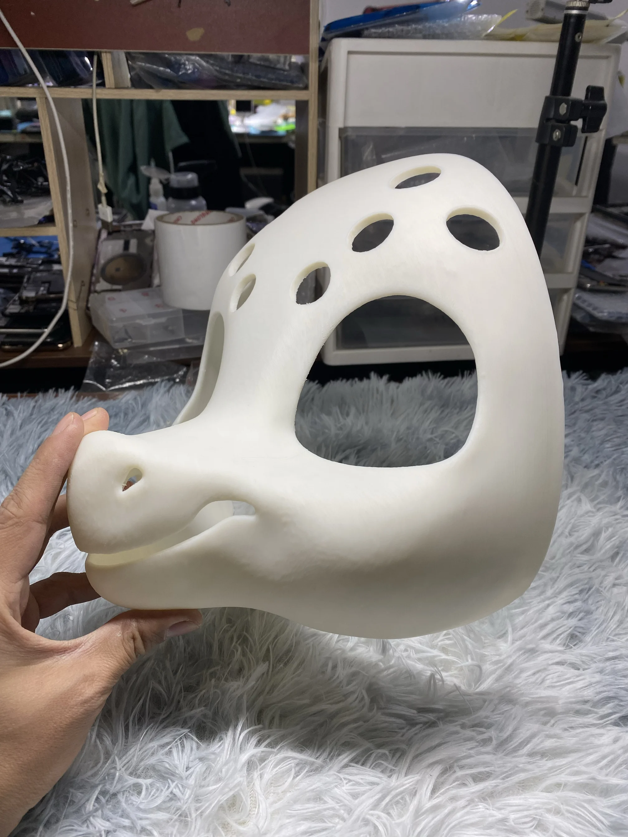 Máscara Base Kigurumi estilo realista Fursuit pony Headbase peludo Cosplay accesorios de disfraces máscara cosplay