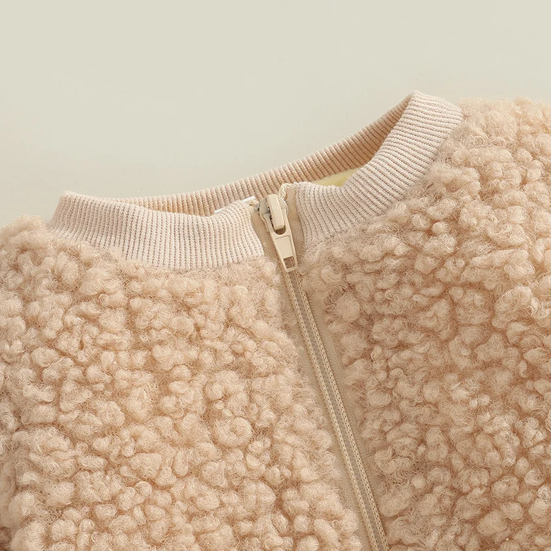 رومبير حراري بأكمام طويلة للأطفال حديثي الولادة، أصفاد مرقعة بسحاب أمامي، لون عادي سميك، بدلة مثلثة غير رسمية #3