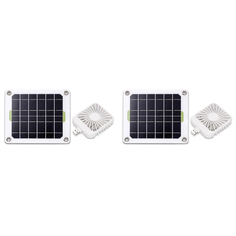 

2X 10W USB Monocrystalline Silicon Solar Car Exhaust Fan Ventilation Chicken Cage Dog House Storage Toilet Exhaust Fan