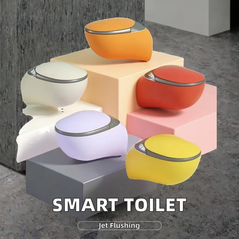 Smart Wall-Mounted Toilet  Water Tank Full-Automatic  Shape  Remote Included