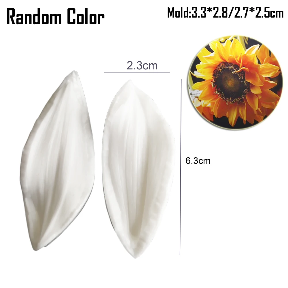 Kinds of Sunflower Petal Leaf Veiner Silicone Mold Fondant Cake Decorating Tool Clay Resin Gumpaste,Sugarcraft Clay Mould  M2079