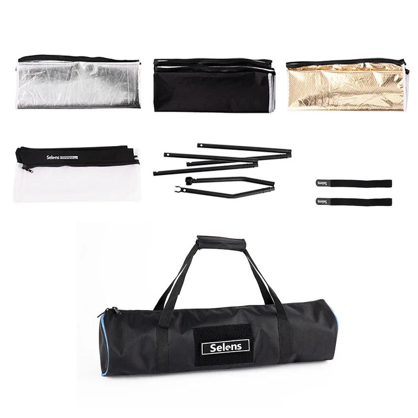 Selens Outdoor Reflector 7-в-1 Светоотражающий экран с диффузией света и сумкой для хранения в алюминиевой рамке для фотостудии