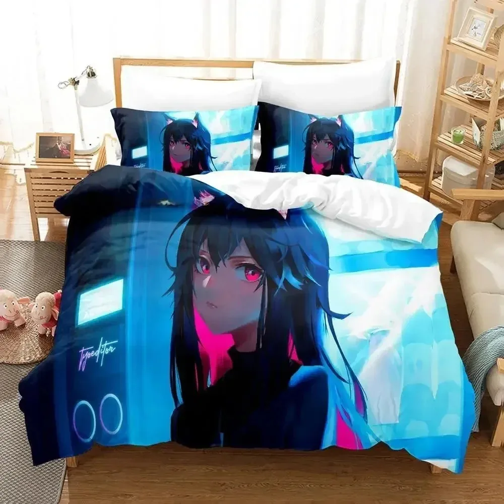 

Kawaii Anime Arknights Bedding Set For Bedroom Soft Modern Bedspreads Comefortable Kids Duvet Cover Quilt Cover And Pillowcase