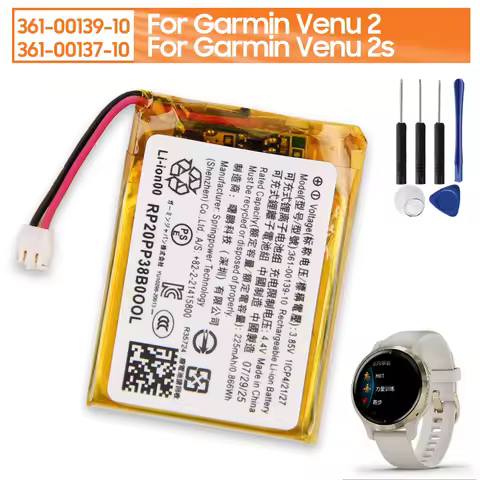 NEW Replacement Battery 361-00139-00 361-00139-10 361-00137-10 For Garmin Venu 2 Garmin Venu 2s Forerunner 255