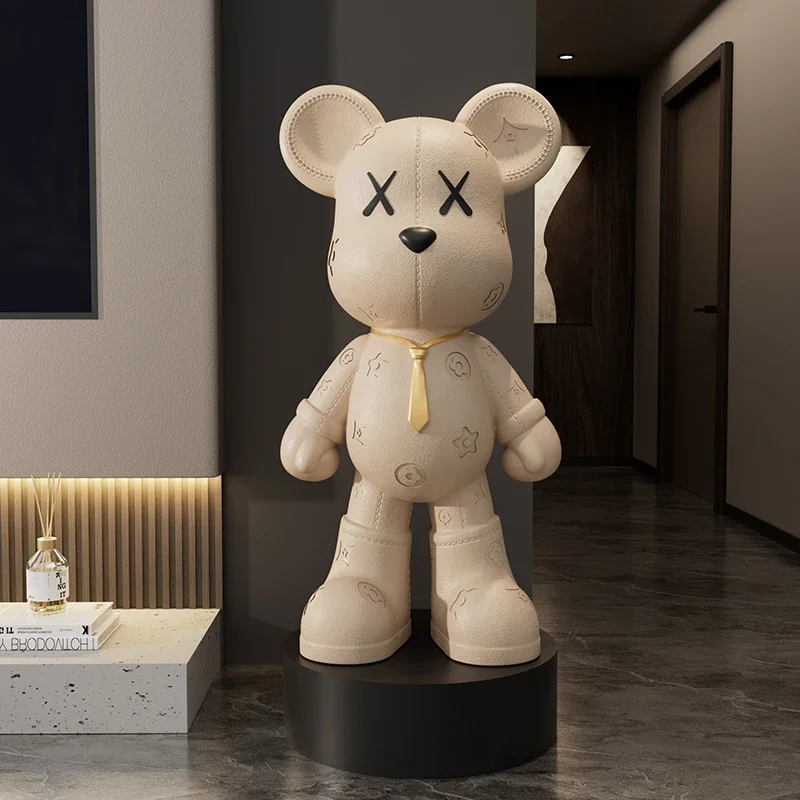 Fashionable Violent Bear Ornaments Large Floor-standing Living Room Decorations Home TV Cabinet Sofa Side High-end Gift