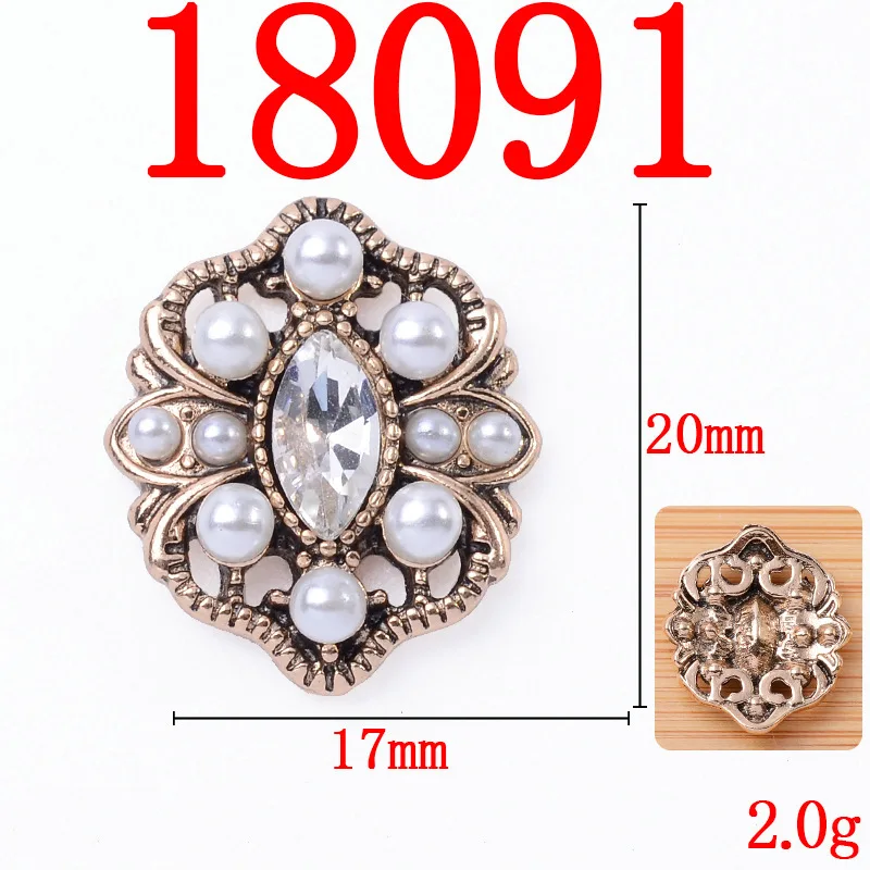 5 Pcs Rhinestone Pearl Flower Plate Diamond Button Jewelry Scarf For Hair Accessories DIY Decorative Clothing Handmade Material