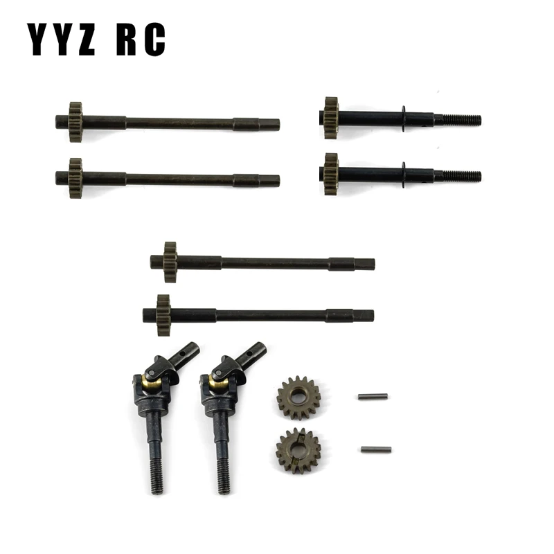 Steel Universal Front Rear Axle CVD Drive Shaft Metal For Axial Scx10 Upgrade Parts Remote Control Rc Crawler Car Accessories