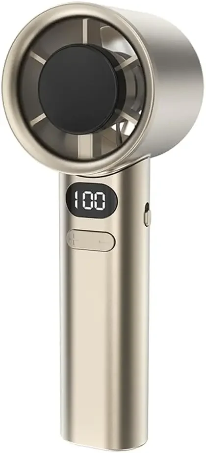 Handventilator Hoge snelheid draagbare turbofan USB oplaadbare elektrische ventilator Digitaal display Ondersteuning 120 snelheden Onbeperkt