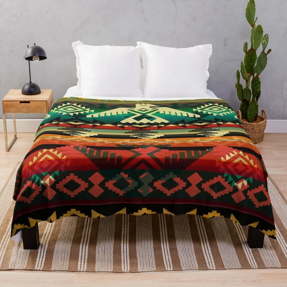 

Peyote Visions Native American Pattern Throw Blanket Fluffy Cozy Throw Blanket for Home Decor