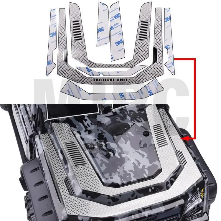

Для Trax Trx-4 Trx4 Tactical Unit 82066-4 металлическая наклейка на капюшон тактическая броня капюшон отделка капота