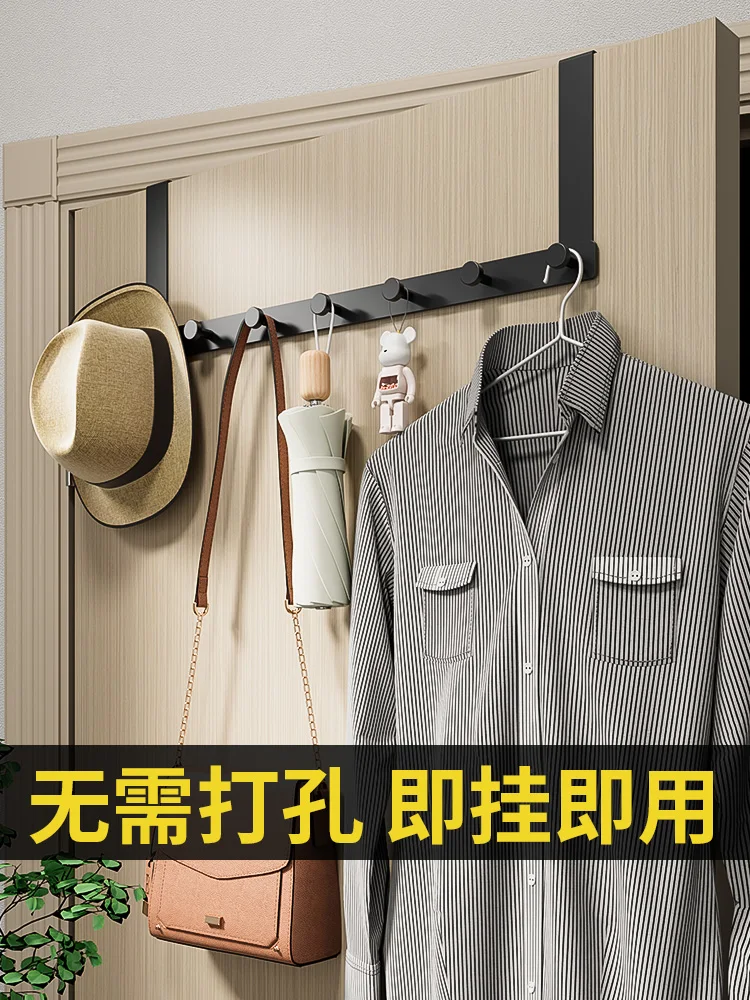 Hook behind the door Hanging hanger No punching and non-marking on the bedroom door Door back storage Clothes hanger Coat hook