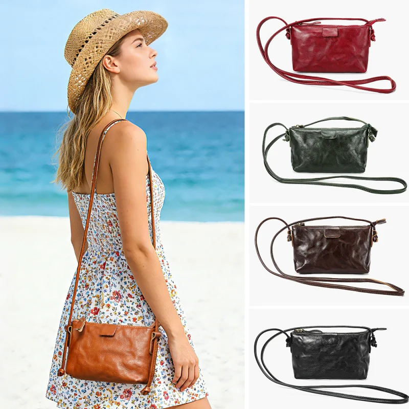 

Spring and summer new genuine leather women's shoulder bag, fashionable and versatile, foreign trade women's bag
