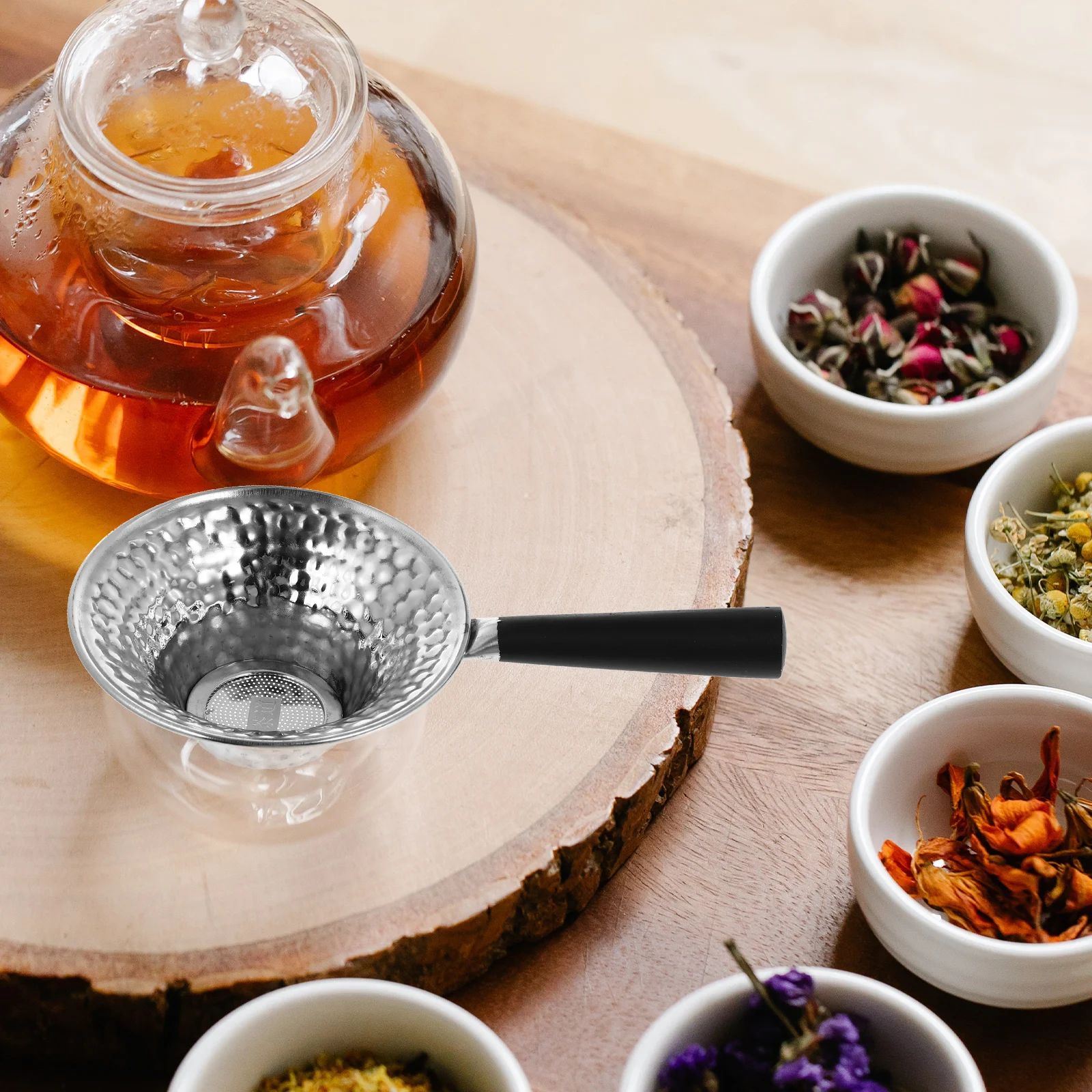 

1 шт., фильтр для чая из нержавеющей стали, мелкоячеистый фильтр с ручкой для домашнего приготовления чая, кухонный инструмент для кофе, домашнее использование