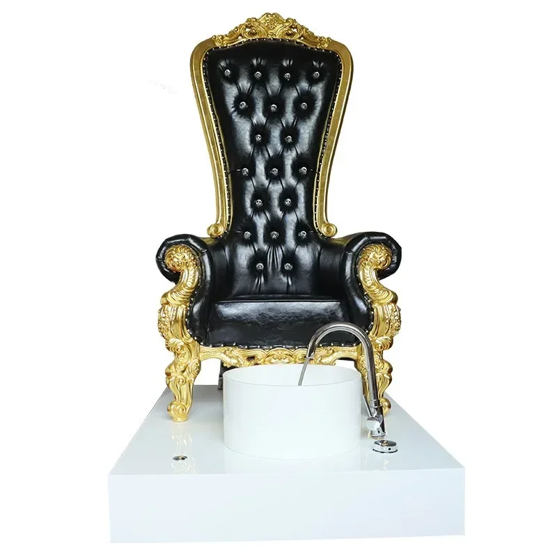 

Foot massage foot bath fiberglass basin chair high-end European retro high back chair