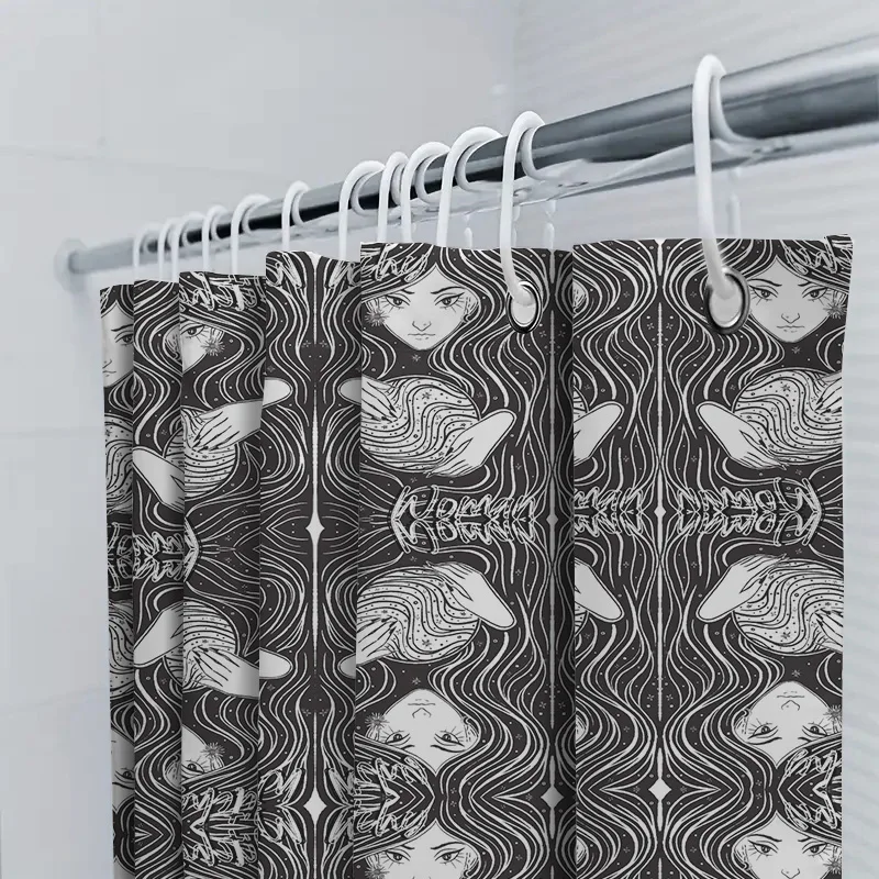 Autumn Leaves Shower Curtain Warm Tones Red Maple Tree Leaf Pattern Bathroom Decor Faux Silk Waterproof Fabric Shaggy Print Bath