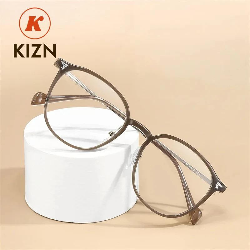 

KIZN Teens Fashion Glasses Frame Design Prescription Eyeglasses Trendy Spectacles Optical Myopia Eyewear Man TR90 Flexible Frame