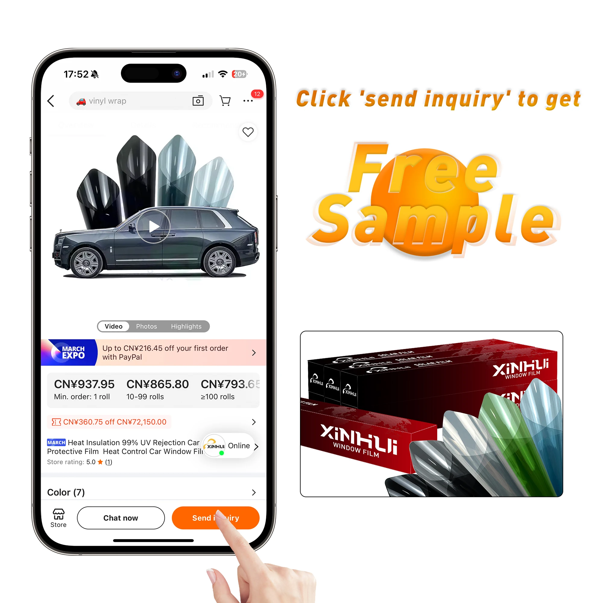 2ply 99% IRR رفض الحرارة UV 400 نانو السيراميك الشمس كتلة نافذة الفيلم 100% UVR السيارات الشمسية فيلم نافذة فيلم سيارة تينت