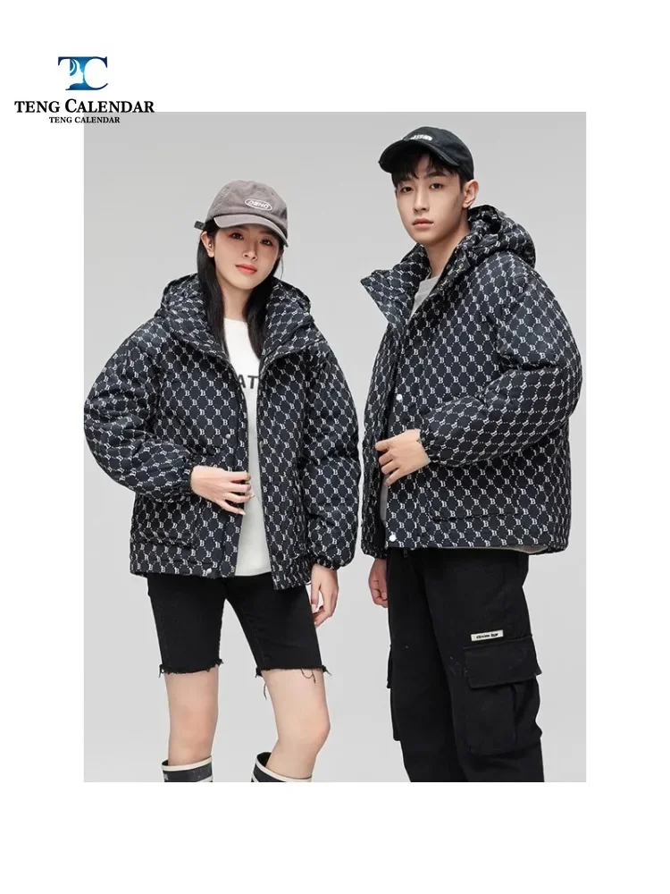 Winter down jacket, Korean version thick short youth trend couple jacket, 2024 new model