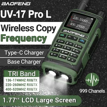 Baofeng UV-17 Pro V2 Tri Band Walkie Talkie Wireless Copy Frequency Waterproof Powerful Long Range UV-5R UV S9 Ham Two Way Radio