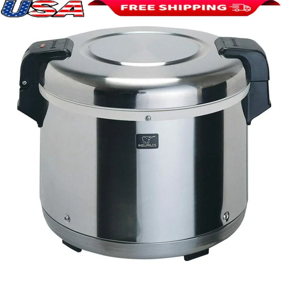 8L Electric Rice Warmer Stainless Steel Nonstick Inner Pan Detachable Lid Rice Spatula Hand Wash Corded Electric Food Keeper