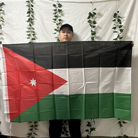 TIKI FLAG Jordan Flag 3x5fts  90x150cm polyester Jordan National hanging Flag for home decoration