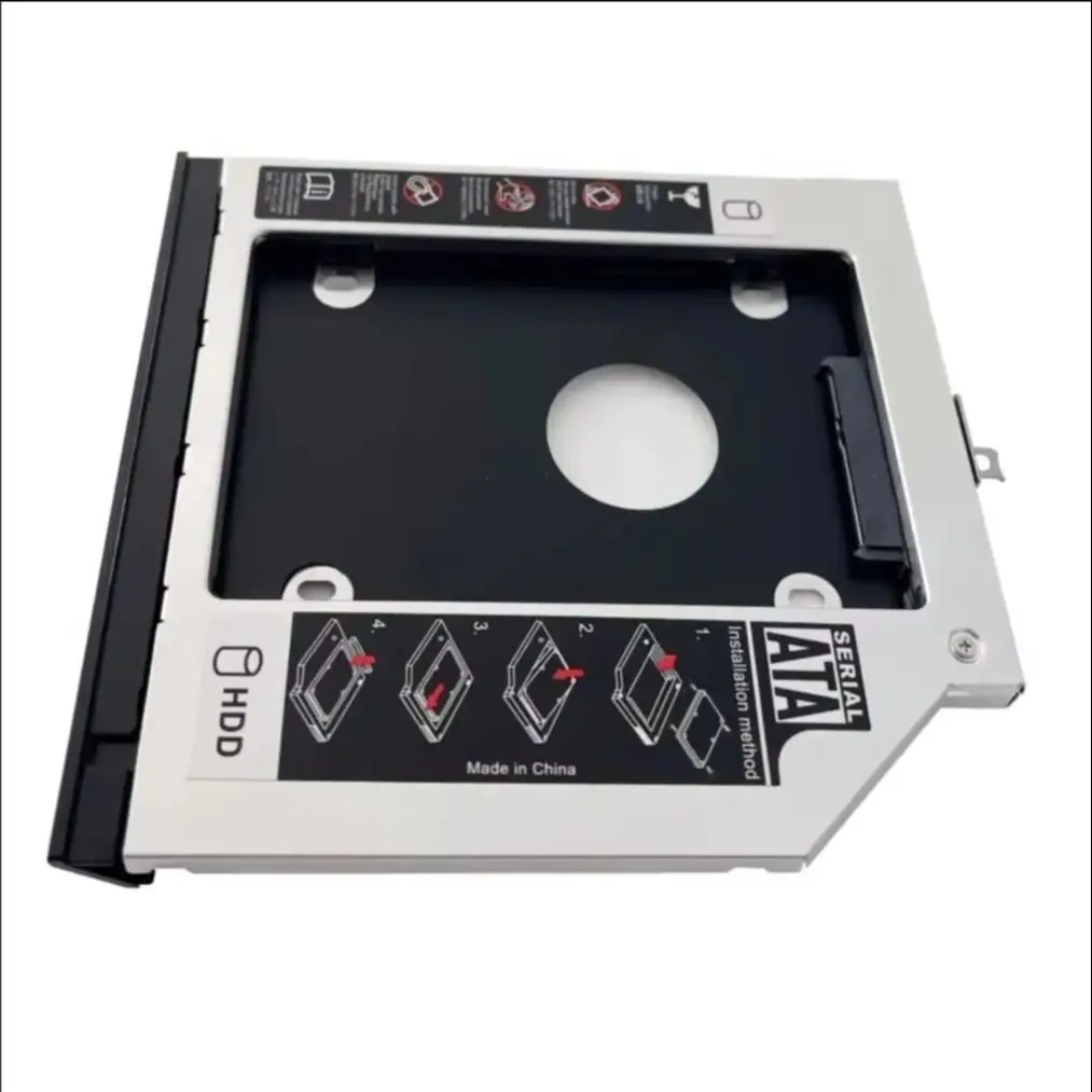 with Bezel Panel Hook 2nd Secondary 2.5 SATA SSD HDD Hard Drive Optical Bay Caddy Frame Adapter for Lenovo Thinkpad P70 P71